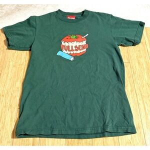 FULL SEND Apple With Lighter Limited Edition Green Short Sleeve Shirt Size Small